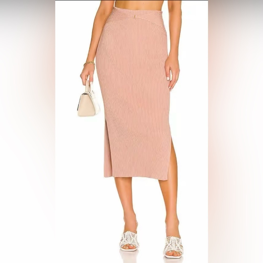 NWOT Jonathan Simkhai- Sophia Rib Knit Midi Skirt. Size XS